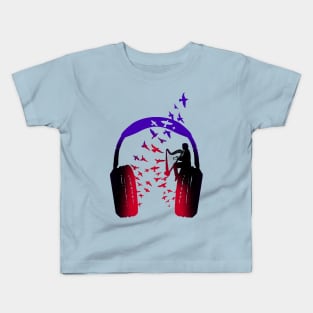 Headphone Music Harp Kids T-Shirt